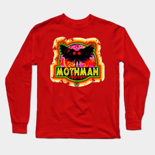 Retro Vintage Distressed Mothman Cryptid Monster Cryptozoology Long Sleeve T-Shirt